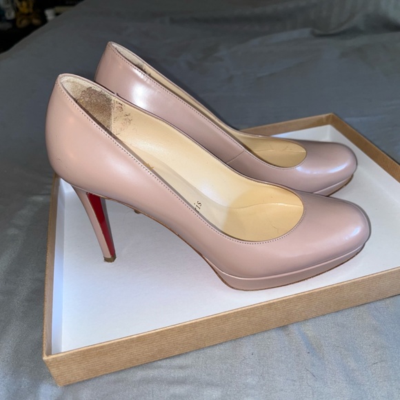 New Simple Pump 100 Jazz Calf Louboutin Nude Heels | Stilettos CV 5.5 - Picture 7 of 14